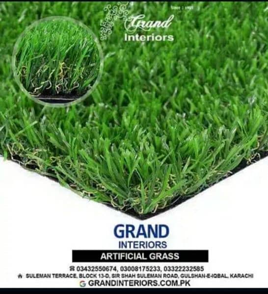 Astro turf Artificial grass vinyl flooring wood pvc by Grand interiors 0