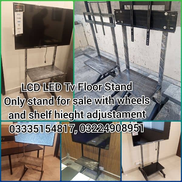 For events expo LCD LED tv Floor stand with wheel office home media 1