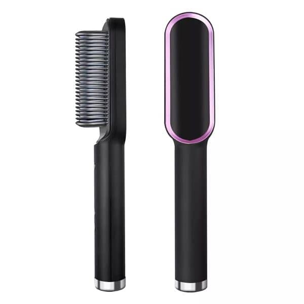 Hair Straightener Iron Brush Straight Hair Comb 2-in-1 0
