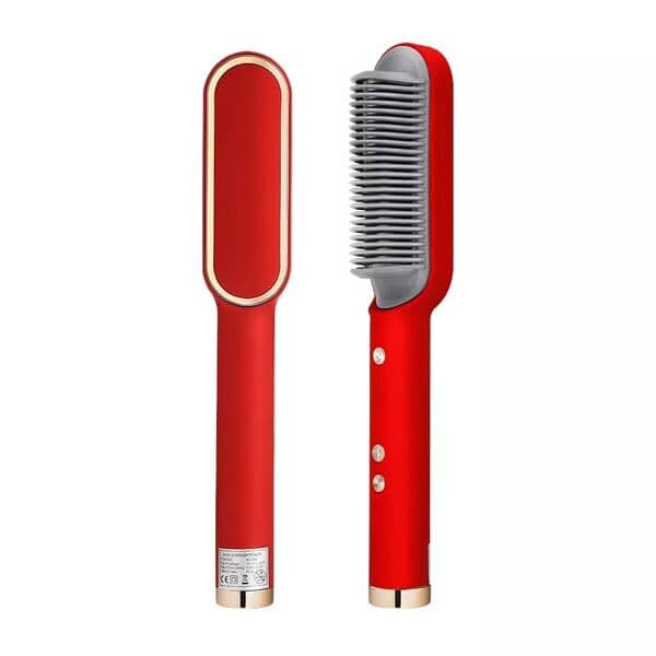 Hair Straightener Iron Brush Straight Hair Comb 2-in-1 2