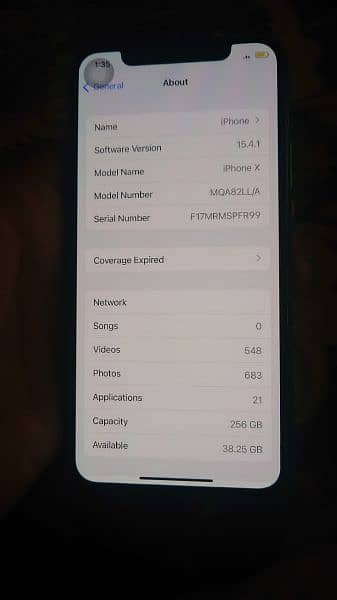 apple iPhone X bypass 256 gb he battery health 73 2