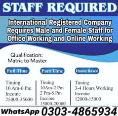 We are hiring for part time