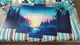 Fantasy Forest 5 panel Wall Canvas (slim) 0