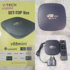 V88 mini, 4GB/64GB V-Tech Android Tv Box, Bluetooth Android Ver. 12