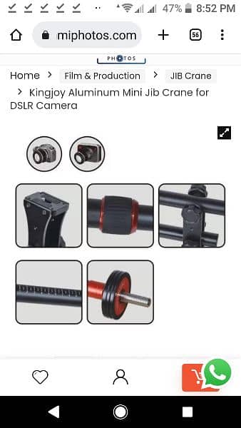 Kingjoy Aluminum Mini Jib Crane for DSLR Camera 4