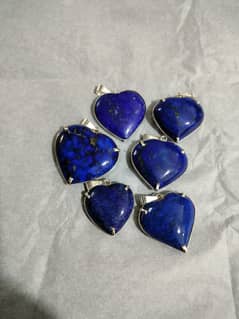 Beautiful natural lapis lazuli Stone hearts 0