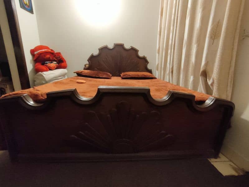 Double bed wood sheesham 3