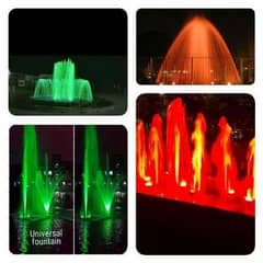 Musical Dancing Fountain Submersible pump Led lights, Sprinkler System