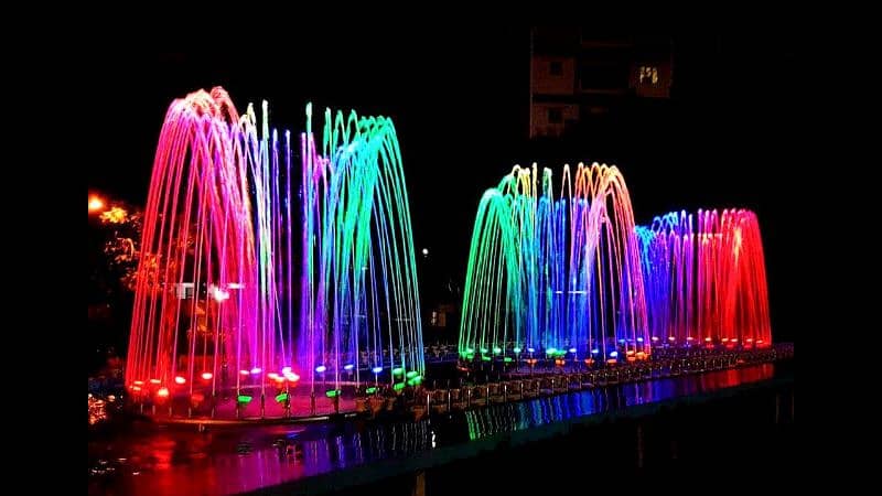 Musical Dancing Fountain Submersible pump Led lights, Sprinkler System 4