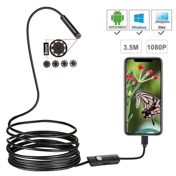 1080P HD Mini Android Endoscope Camera 1M 2M 3.5M 5M Mi 0