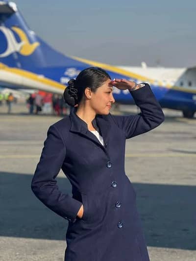 Female airhostess and female office staff at airpot 03007853159