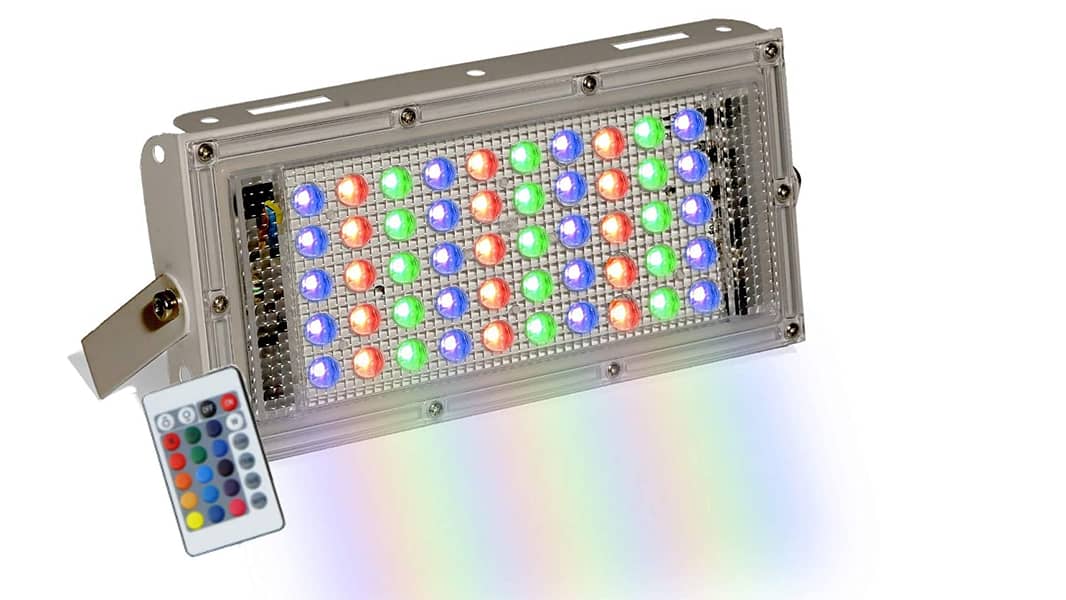 RGB flood light with remote control 50W LED waterproof IP66 ultra ligh 3