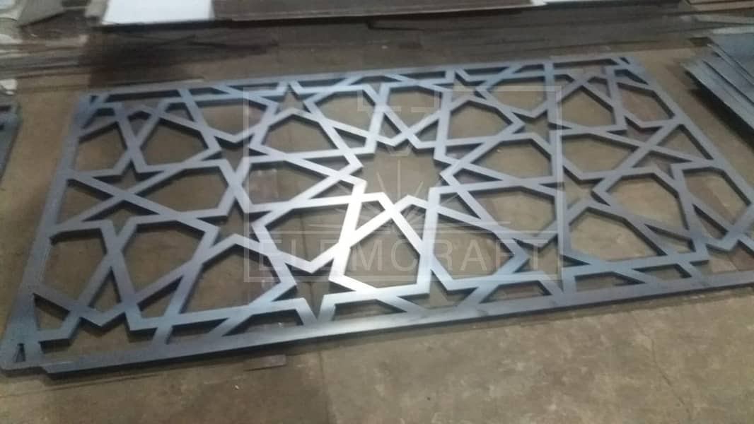 CNC laser cutting plasma art for home architect table partition shade 3