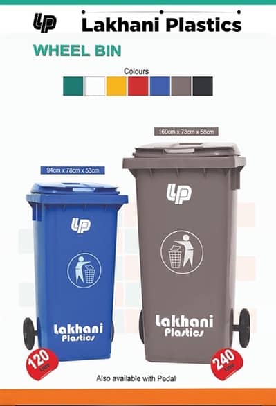 Dustbins With wheel and pedals