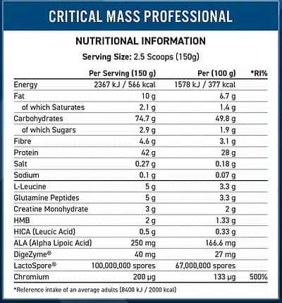 Imported Mass Muscle Gainer Supplement Best for Increased Weight 4