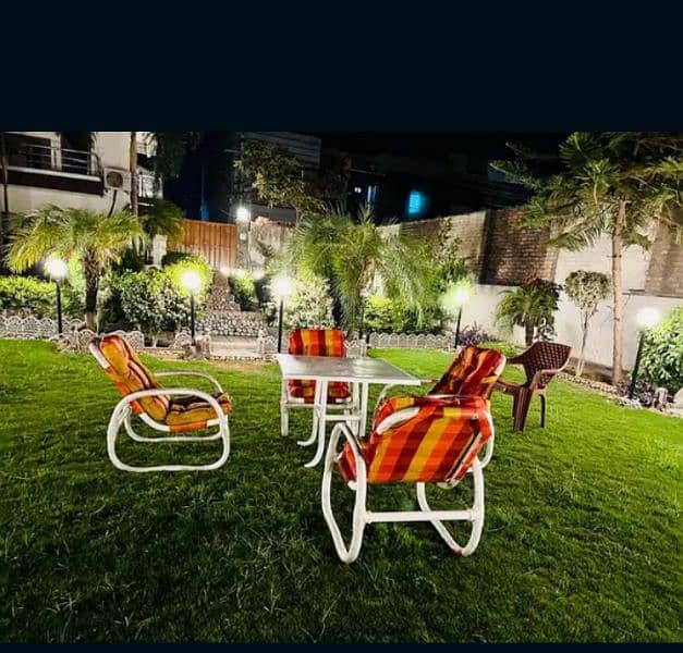 Outdoor Garden Furniture PVC pipe 4 chairs + 1 Table set 2