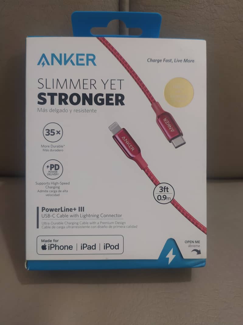 Anker Powerline+ III Type C to Lightning Cable MFi Certified Cable 0