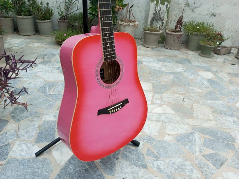 New Pink Acoustic Guitar 0