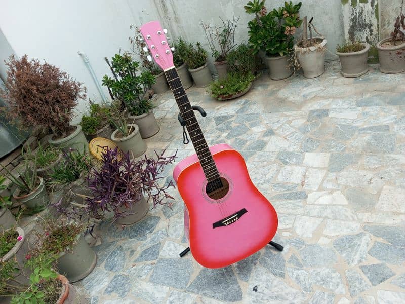 New Pink Acoustic Guitar 1