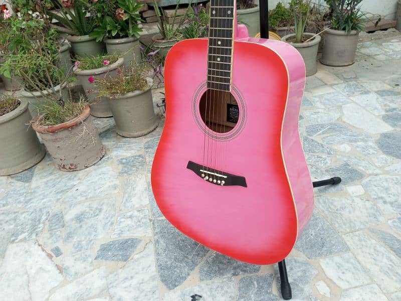 New Pink Acoustic Guitar 16