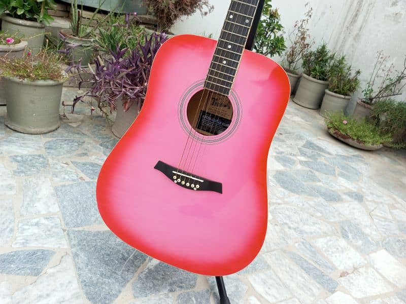 New Pink Acoustic Guitar 18