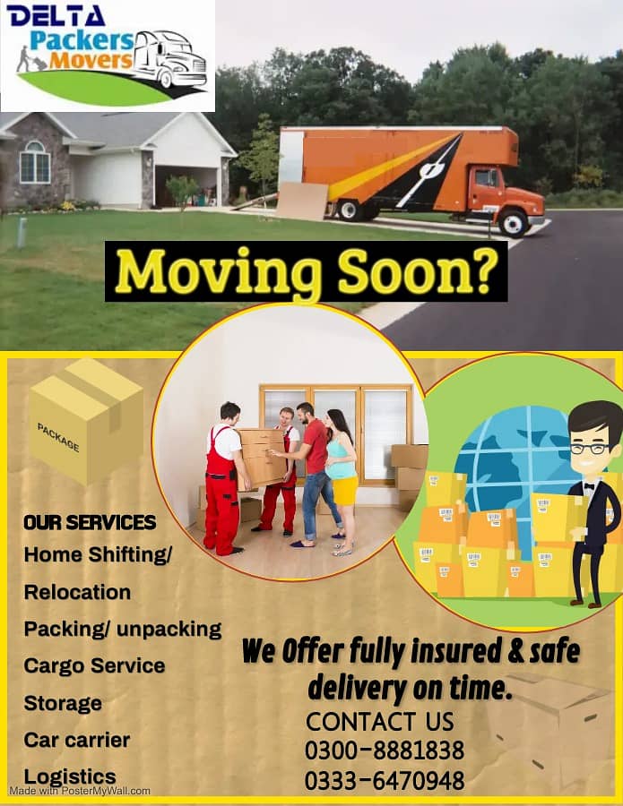 Movers and Packers,  Home Shifting Service, Cargo, Car Carier, Courier 1
