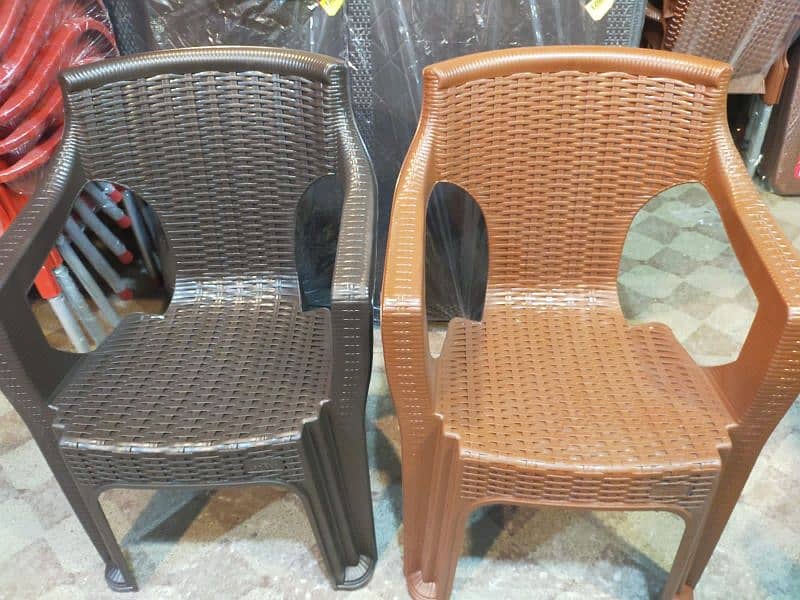 Plastic Rattan Chair Whole Sale 4 chairs + 1Table 11