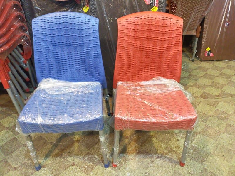 Plastic Rattan Chair Whole Sale 4 chairs + 1Table 12