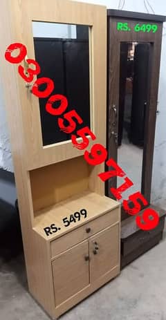 modrn dressing table half ful mirror singhar almari home bed furniture