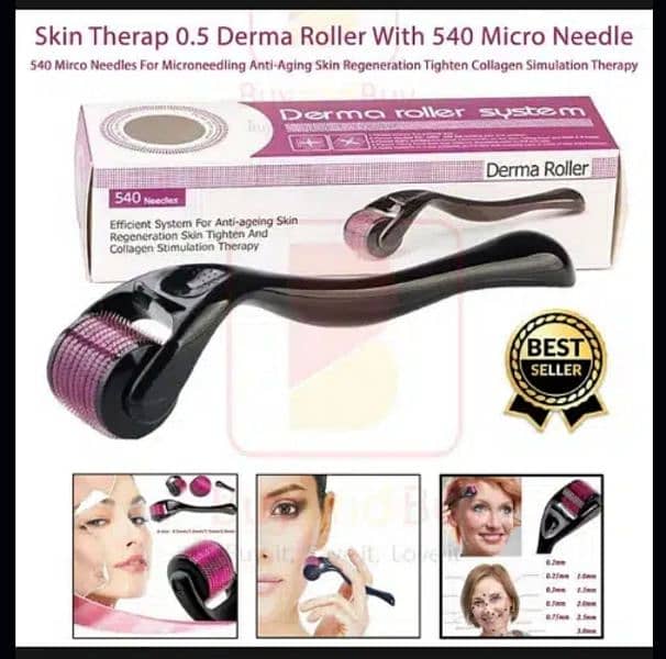 Derma Roller Or Derma Roller with 500 micro needles size 0.75mm 6