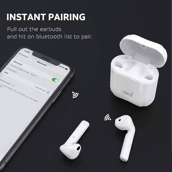 Cshidworld Wireless Headphones Bluetooth 5.0 Earbuds Earphones