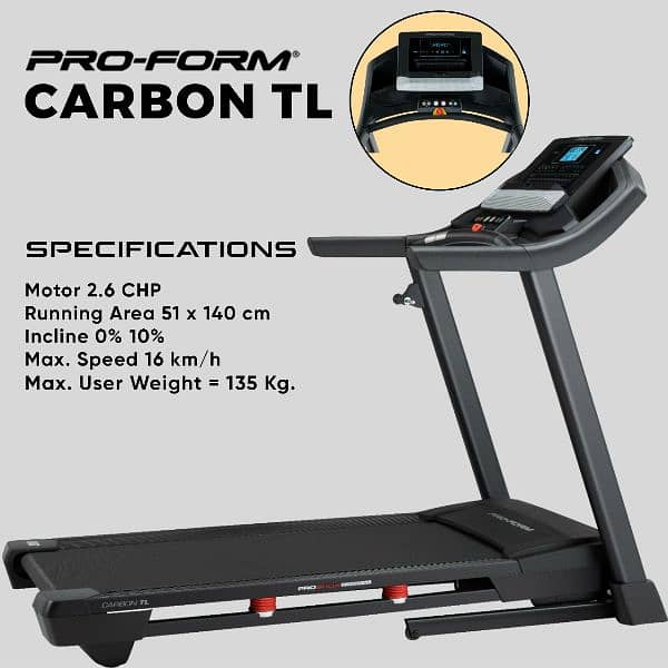PRO-FORM CARBON TREADMILL FITNESS MACHINE AND GYM EQUIPMENT 0