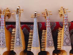 New rabab with bag and pick ( half sadaf rabaab, full sadaf rubab)