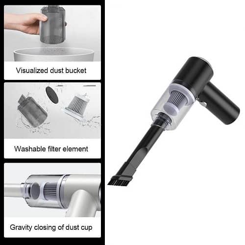 Rechargable Vacuum Cleaner Usb Wireless Household Car Office Use Mini 2