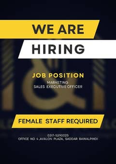 Female Staff Required Sales Executive Officer 0