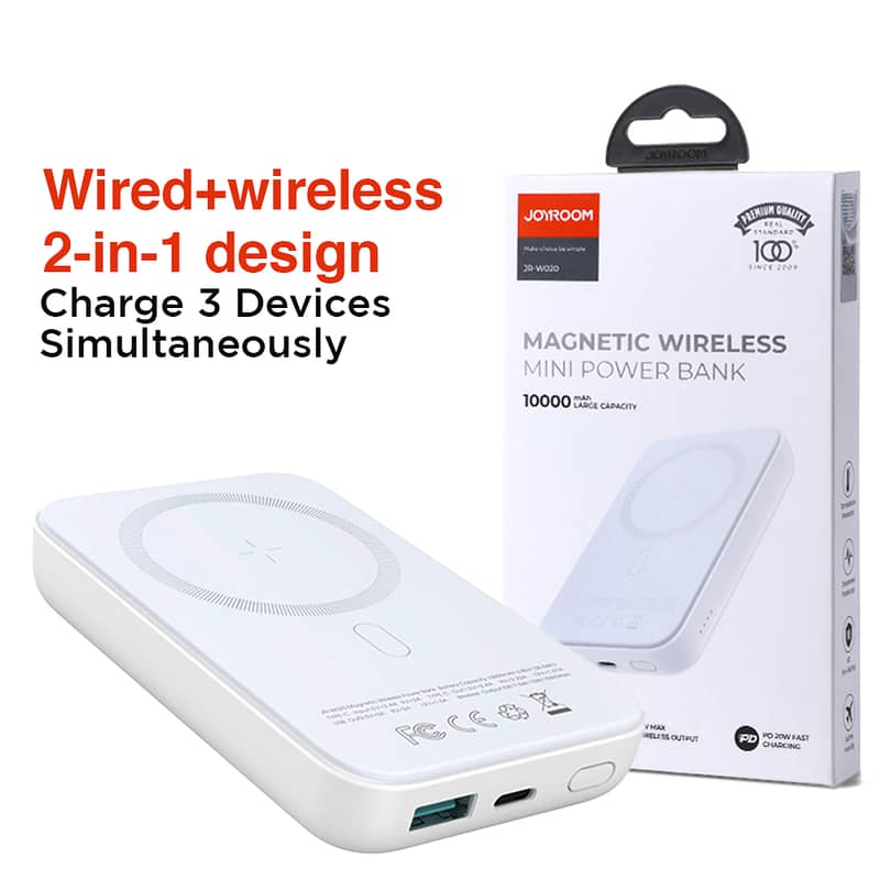 JOYROOM JR-W020 Magnetic Wired + Wireless 2-in-1 Design Wireless Power 0