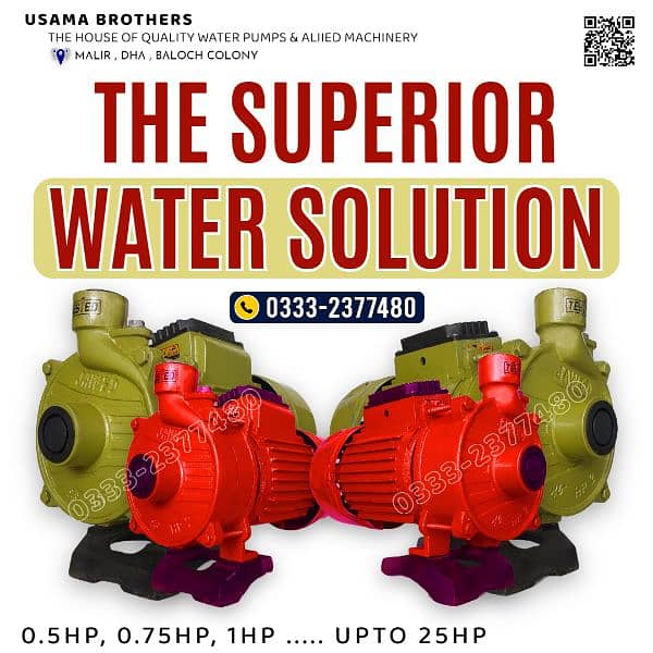 1hp 2hp Mono block Water Suction Pump Motor / Centrifugal Pump 1