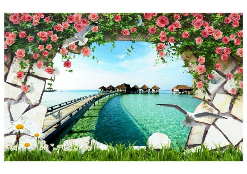 3D Wallpaper / Customized Wallpaper / Canvas sheet / Flex Wallpaper 12