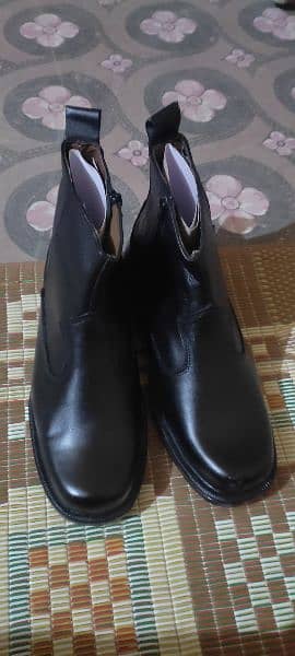 new half long genuine leather boot in size # 9 4