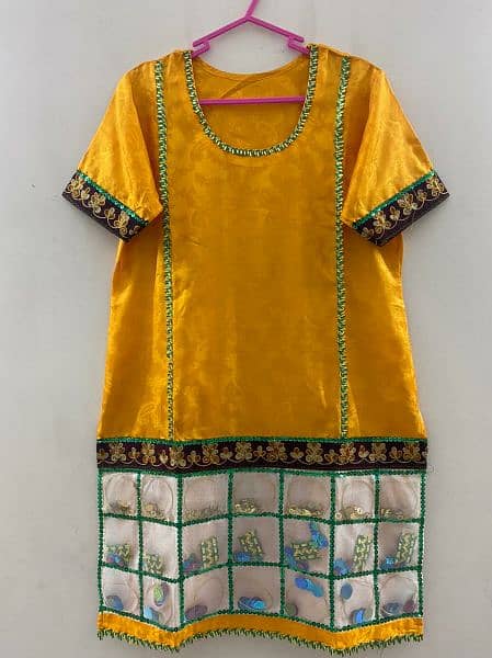 Mehndi/mayo/shirt/suit/kurti/choli/yellow dress sharara/garara/lehenga 2