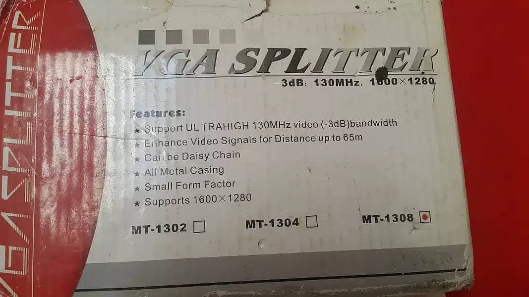 VGA Splitter 8 Port VGA Splitter Model MT-1308 4
