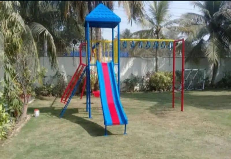 play ground swings and roof parking shades. PH. 03272933969 4