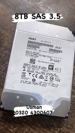 SAS 8TB HDD 3.5