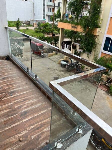 Glass stairs Railings,SS Railings, Balcony Glass, skylight 1