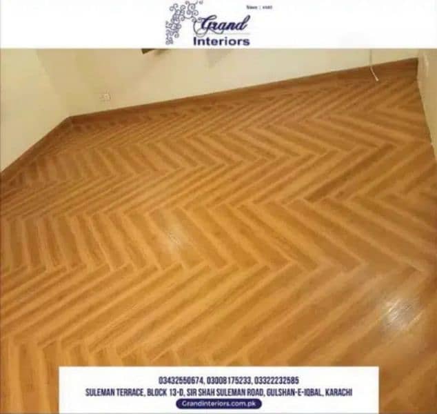 vinyl flooring,wooden,wood,pvc,artificial grass carpet Grand interiors 1