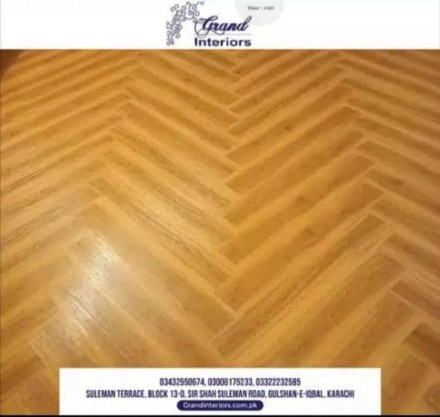 vinyl flooring,wooden,wood,pvc,artificial grass carpet Grand interiors 2