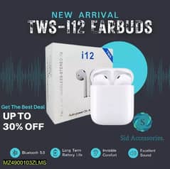 i12 Earbuds 5.0 touch sensor