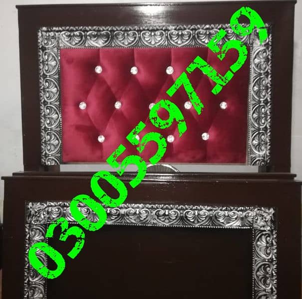 Wooden double bed brandnew dressing table almari home hostel cafe sofa 10
