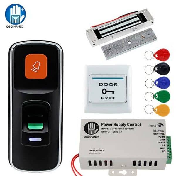 Fingerprint wired & wireless access control electric door lock system 4