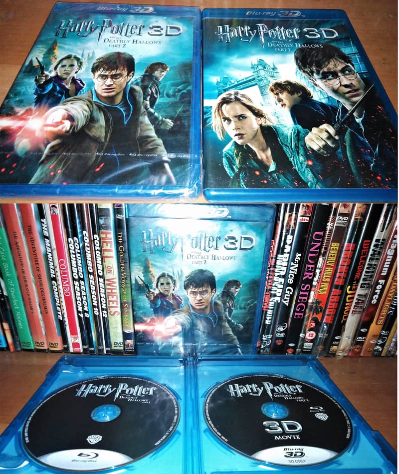 ORIGINAL Sealed Blu-Ray & 3D Harry Potter Deathly Hallows 1 & 2 4